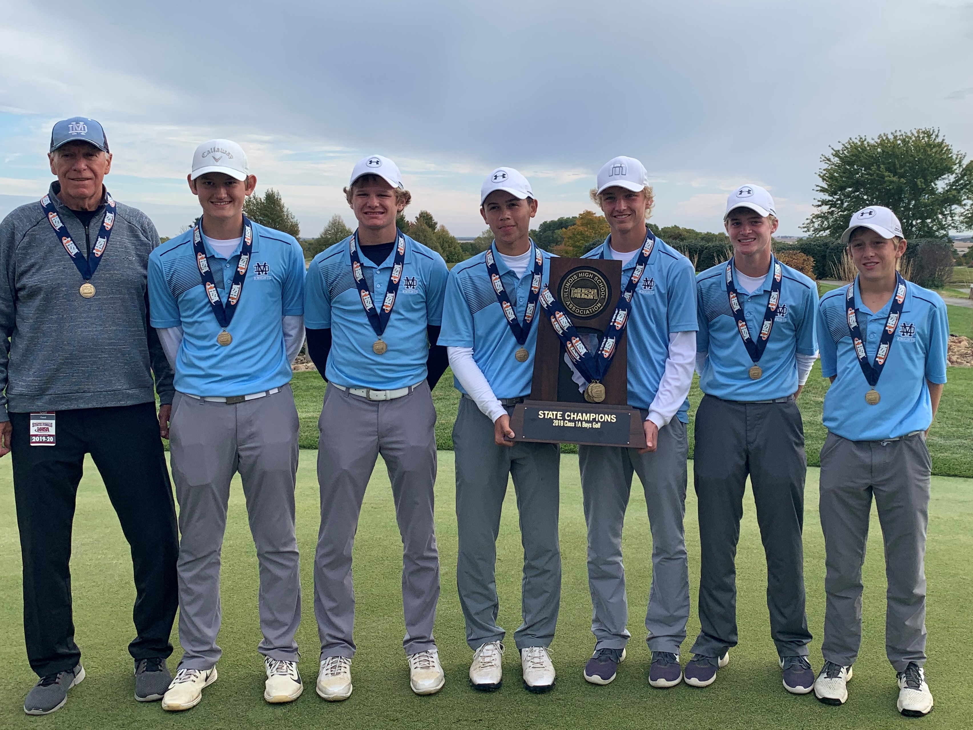 Boys Golf Wins IHSA Class 1A State Championship Mater Dei Catholic